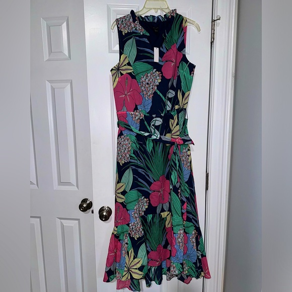 Talbots Dresses & Skirts - Talbots NWTs blue and pink floral dress. 👗